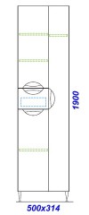 Пенал Aqwella Лайн Li.05.05/1