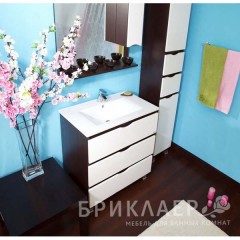 Комплект мебели Бриклаер Токио 80 венге/белый глянец