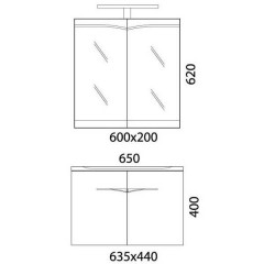 Комплект мебели Edelform Concord 650