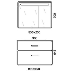 Комплект мебели Edelform Selesta 900