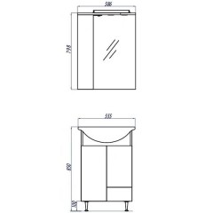 Комплект мебели Акватон Джимми 57 L