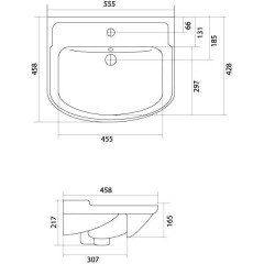 Тумба с раковиной Акватон Джимми 57М 1A0683K0DJ010