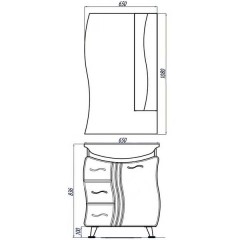 Комплект мебели Акватон Дионис 67 R