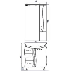 Комплект мебели Акватон Дионис 67М R
