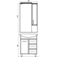 Комплект мебели Акватон Марсия 67 R