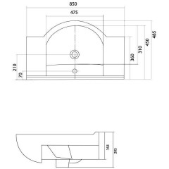 Комплект мебели Акватон Аттика 85 R