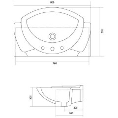 Тумба с раковиной Акватон Эмили 80М 1A0564K0EM010