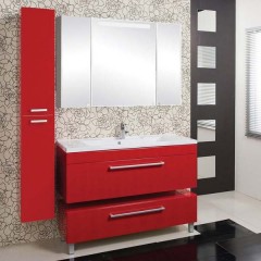 Тумба с раковиной Акватон Мадрид 120М бордо 1A1687K1MA940