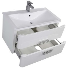 Тумба с раковиной Aquanet Паллада 80 белый 00175313 + 00175462