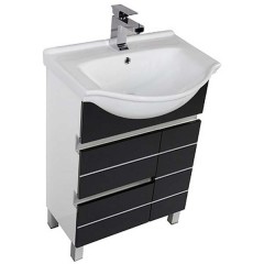 Комплект мебели Aquanet Доминика 60 черный 00172404