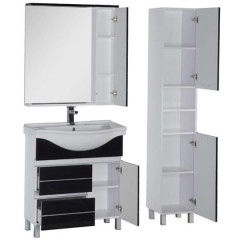 Комплект мебели Aquanet Доминика 80 черный 00171329