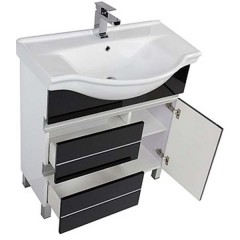Комплект мебели Aquanet Доминика 80 черный 00171329