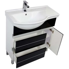 Комплект мебели Aquanet Доминика 90 L черный 00176649