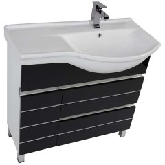 Комплект мебели Aquanet Доминика 90 R черный 00176651