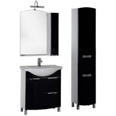 Комплект мебели Aquanet Асти 75 черный 00180322