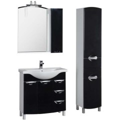 Комплект мебели Aquanet Асти 85 черный 00178432