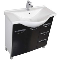 Комплект мебели Aquanet Асти 85 черный 00178432