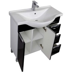 Комплект мебели Aquanet Асти 85 черный 00178432