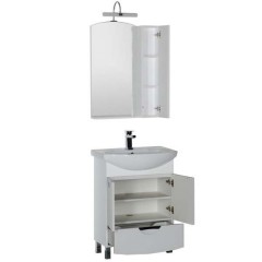 Тумба с раковиной Aquanet Парма 65 белый 00182684 + 00182642
