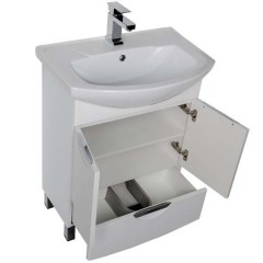 Тумба с раковиной Aquanet Парма 65 белый 00182684 + 00182642