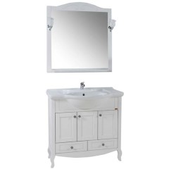 Комплект мебели ASB-Woodline Флоренция 85 белый массив ясеня
