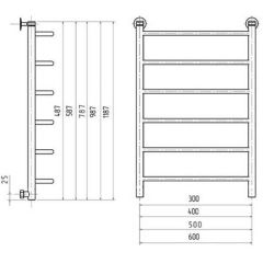 Полотенцесушитель Тругор ЛЦ нпг 2