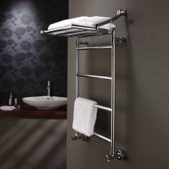 Полотенцесушитель водяной Margaroli Sereno 483-8M (475) с откидывающейся полкой