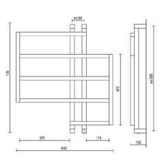 Полотенцесушитель водяной Margaroli Panorama 820 BOX