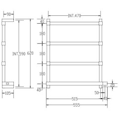 Полотенцесушитель водяной Margaroli Panorama 842-4 BOX
