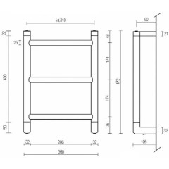 Полотенцесушитель водяной Margaroli Sole 540/S BOX
