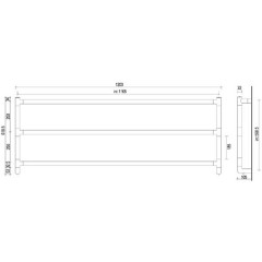 Полотенцесушитель водяной Margaroli Sereno 5-530/3 BOX