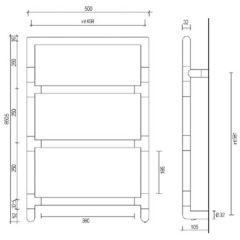 Полотенцесушитель водяной Margaroli Sereno 5-582 AQ BOX