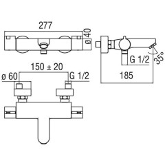Смеситель Nobili ABC AB87010/1CR термостат