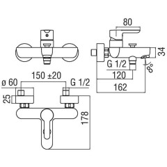 Смеситель Nobili ABC AB87110/1CR