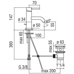 Смеситель Nobili Acquerelli AQ93118/1CR