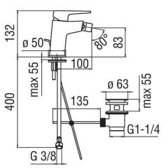 Смеситель Nobili Nobi NB84119/1CR