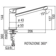Смеситель Nobili Sky SY97113/1CR
