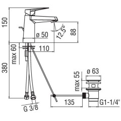 Смеситель Nobili Sky SY97118/1CR