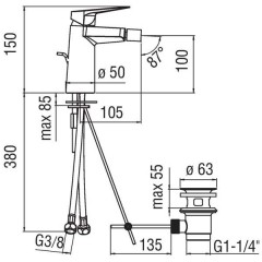 Смеситель Nobili Sky SY97119/1CR