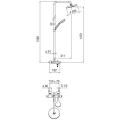 Душевая система Nobili Tago TG85310/30CR