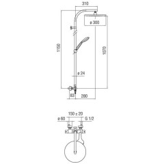 Душевая система Nobili Tago TG85330/40CR