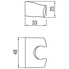 Держатель для душа настенный Nobili AD147/9CR