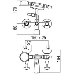 Смеситель Nobili Carlos Primero T3 CP210/T3CR