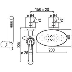 Смеситель Nobili Dubai DB00110GD