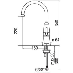 Смеситель Nobili Dubai DB00313GD