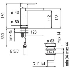 Смеситель Nobili New Road RDC0118/2CR каскад