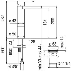 Смеситель Nobili New Road RDC0158/2CR каскад