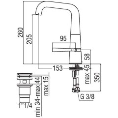 Смеситель Nobili Likid LK00118/2CR