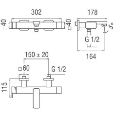 Смеситель Nobili Loop LP90110/1CR