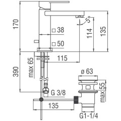 Смеситель Nobili Loop LP90118/1CR